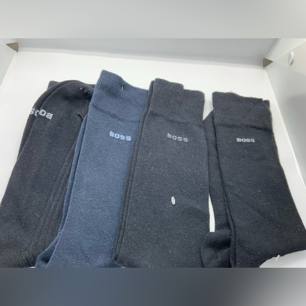 (4) Boss Charcoal and Black Sock Collection